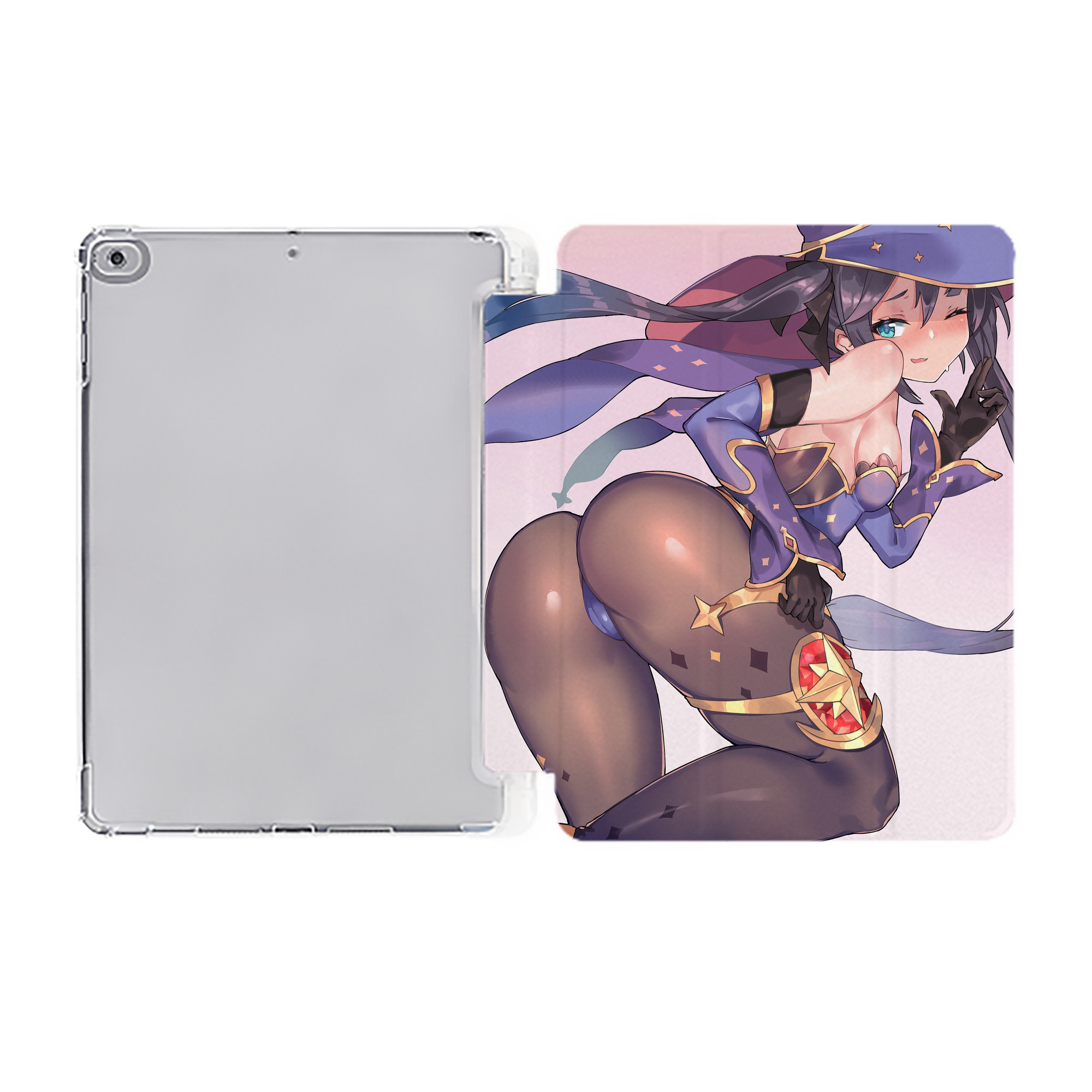 げんし神 genshin IPad ケース ペン収納付き 三つ折りスタンド PUレザー×シリコン 対応機種9.5/10.5/10.9インチ